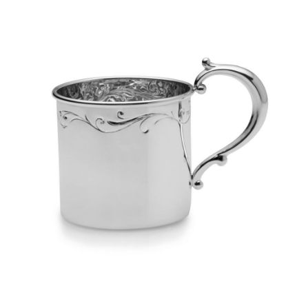Picture of Empire Heavy Gauge Floral Sterling Silver Baby Cup