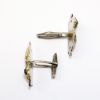 Picture of Vintage Japanese Sterling Silver Shakudo Menuki Cuff Links with Foo Lions & Lotus