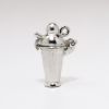 Picture of Vintage Sterling Silver Articulated Cocktail Shaker Charm with Enameled Devil Inside