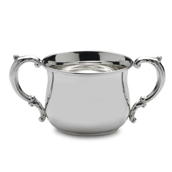 Picture of Empire Heavy Gauge Double Handle Pot Belly Sterling Silver Baby Cup