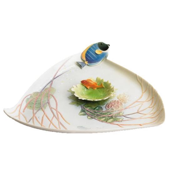 Picture of Sea Life 15" Triangular Tray with bowl by Franz 