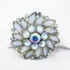 Picture of Vintage Weiss Light Blue Aurora Borealis (AB) Rhinestones & Frosted Glass Brooch