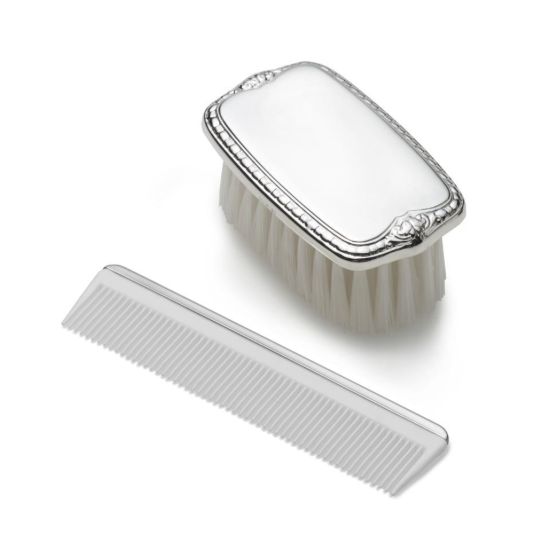 Picture of Empire Pewter Boys Plain Brush & Comb Set # 7191