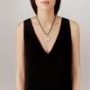 Picture of Lalique Crystal 'Vibrante' Pendant Necklace in Silver