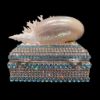 Picture of Isabella Adams Aquamarine Shell Cluster Keepsake Box