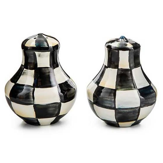 Picture of MacKenzie-Childs Enameled Courtly Check Salt & Pepper Shakers