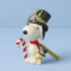 Picture of Lenox Peanuts 'Snoopy & Woodstock' with Candy Cane Christmas Ornament