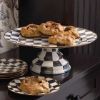 Picture of MacKenzie-Childs Courtly Check Enamel Large Pedestal Platter