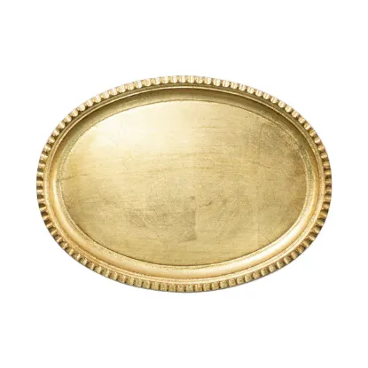 Picture of Florentine Wooden Accessories Small Oval Gold Tray by VIETRI