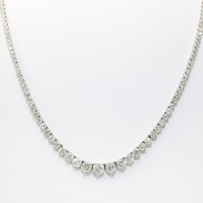 Picture of 18k White Gold Diamond Tennis Necklace 