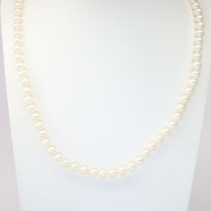 Picture of 14k Yellow Gold Strand of Akoya Pearl Necklace 