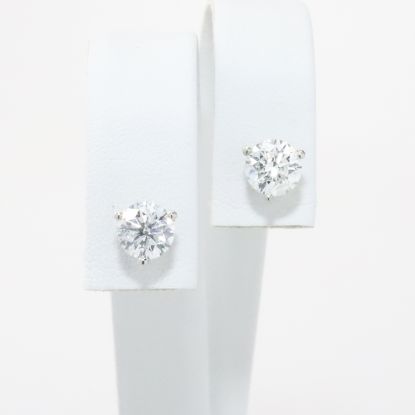 Picture of 14k White Gold 2.24CTW Diamond Round Brilliant Studs 