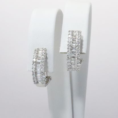 Picture of 14k White Gold Diamond Dangle Earrings 