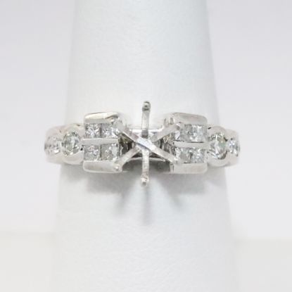 Picture of 14k White Gold Diamond Semi-Mount Ring 