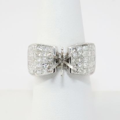 Picture of 14k White Gold Diamond Semi Mount Ring 