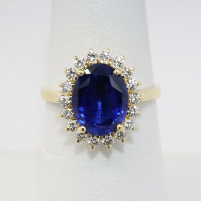 Picture of 18k Yellow Gold Sapphire & Diamond Ring 