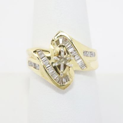 Picture of 14k Yellow Gold Diamond Semi-Mount Ring 