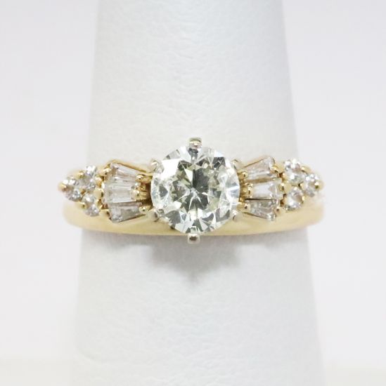 Picture of 14k Yellow Gold .75CT Diamond Engagement Ring 