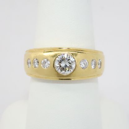 Picture of 18k Yellow Gold Diamond Men's Ring 