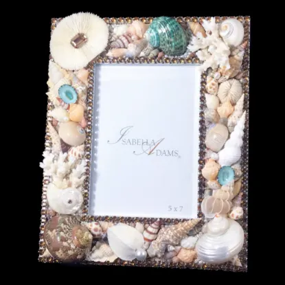 Picture of Isabella Adams Topaz Crystal And Seashell Frame 5x7"