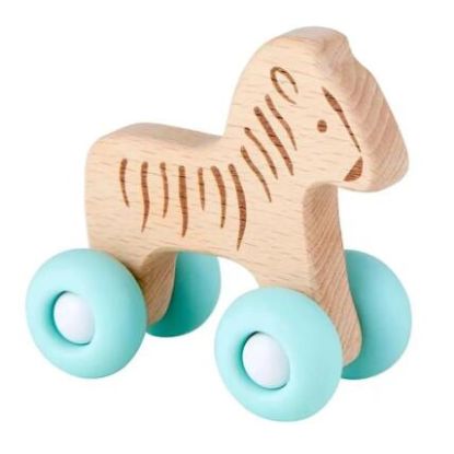Picture of Silicon and Wood Toy Zebra by Stephan Baby