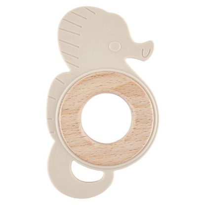 Picture of Silicon and Wood Seahorse Teether by Stephan Baby