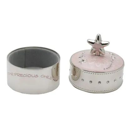 Picture of Wallace Baby Pink Star Nickel-plate Trinket Music Box