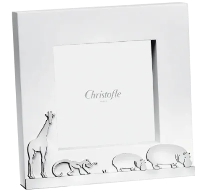 Picture of Christofle "Savane" Silver Plated 3.5" x 3.5" Baby Picture Frame