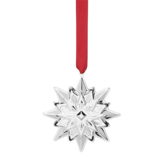 Picture of Reed and Barton 2024 Sterling Silver Star Ornament, 8th Annual Edition with Red Ribbon