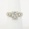 Picture of Vintage 1950's 14k White Gold & Transitional Cut Diamond Engagement Ring