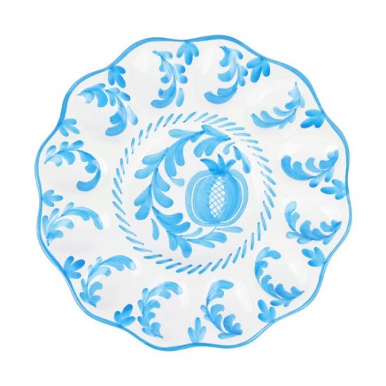 Picture of VIETRI 'Arezzo' Aqua Egg Platter