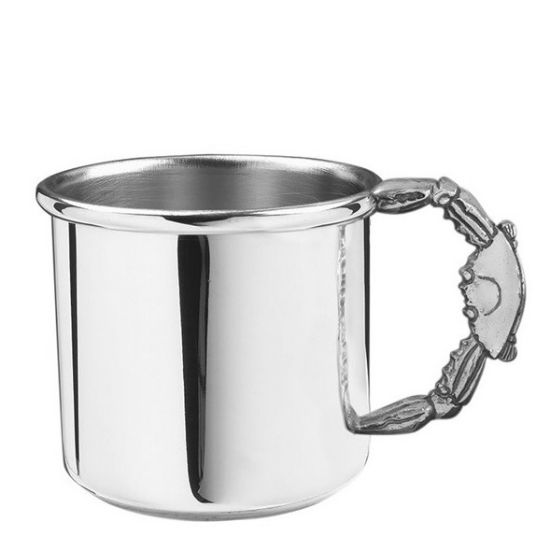 Picture of Pewter Crab Handle Baby Cup 5 oz by Salisbury Silversmiths