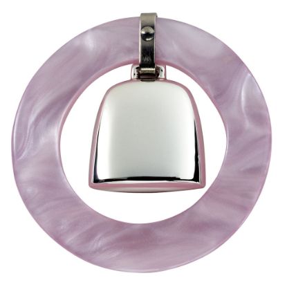 Picture of Pink Teething Ring/Rattle by Salisbury Silversmiths 