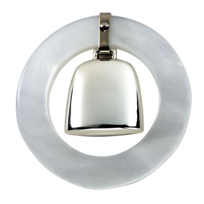 Picture of White Teething Ring/Rattle by Salisbury Silversmiths
