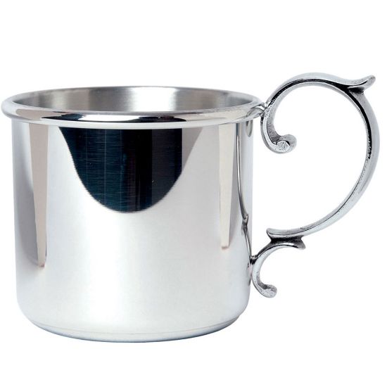 Picture of Pewter Scroll Handle Straight Baby Cup by Salisbury Silversmiths