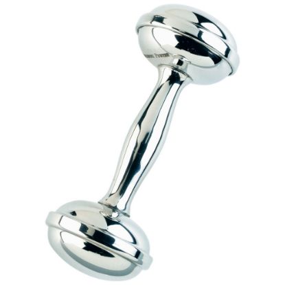 Picture of Pewter Dumbbell Rattle by Salisbury Silversmiths
