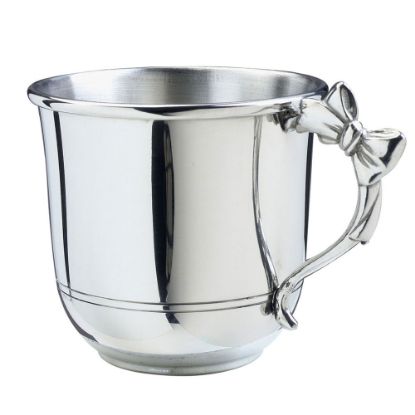 Picture of Pewter Bow Handle Baby Cup by Salisbury Silversmiths