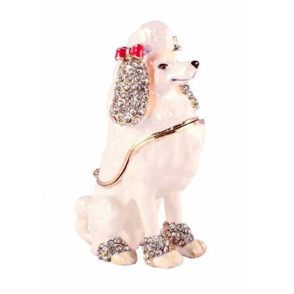Picture of Ciel Collectables - White Jeweled Poodle Trinket Box