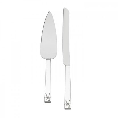 Picture of Vera Wang by Wedgwood Love Knots Stainless Cake Knife & Server Set