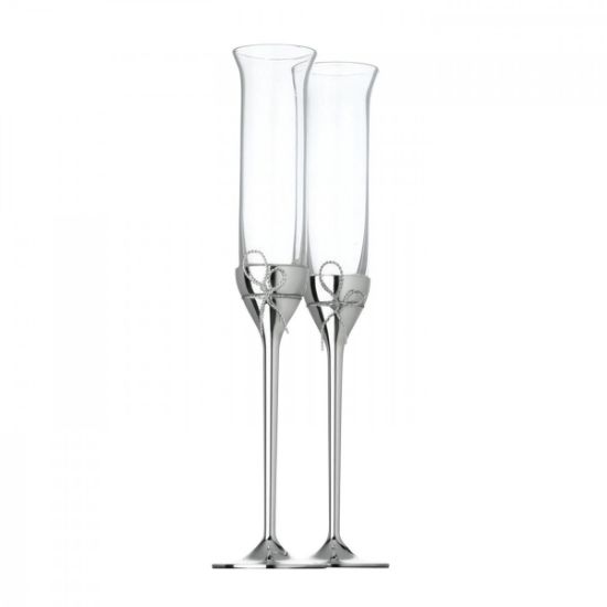 Picture of Vera Wang by Wedgwood Love Knots Stainless Toasting Flute Pair