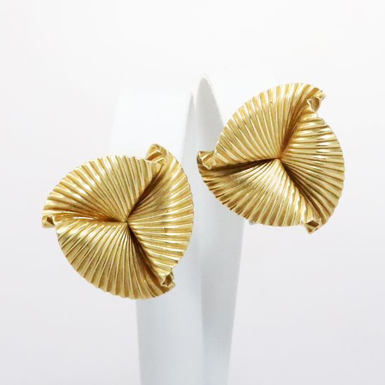 Picture of Vintage 1950's Tiffany & Co. 14k Gold Clip-On Earrings