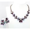 Picture of Vintage Signed Regency Purple & Aurora Borealis Rhinestone Necklace & Earring Set