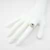 Picture of Antique 14k White Gold & Blue Sapphire Ring with Double Diamond Halo