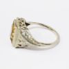 Picture of Antique Art Deco Era 14k White Gold Filigree & Citrine Ring