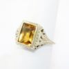 Picture of Antique Art Deco Era 14k White Gold Filigree & Citrine Ring
