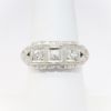 Picture of Antique Art Deco Era Platinum & Triple Diamond Ring