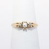 Picture of Antique 10k Gold & Seed Pearl Ring with Old Cut Diamond Accents
