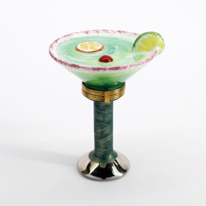 Picture of Limoges Porcelain Margarita in Cocktail Glass Trinket Box 