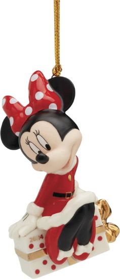 Picture of Lenox 2024 Minnie Mouse Sitting On A Gift Ornament