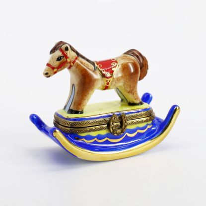 Picture of Limoges Porcelain Rocking Horse Trinket Box 